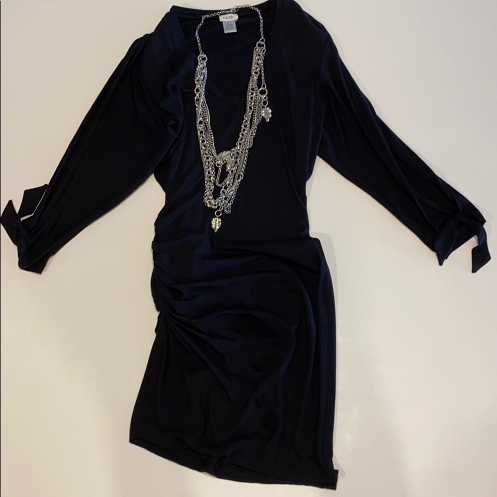 Women’s Black Open Sleeve Dress